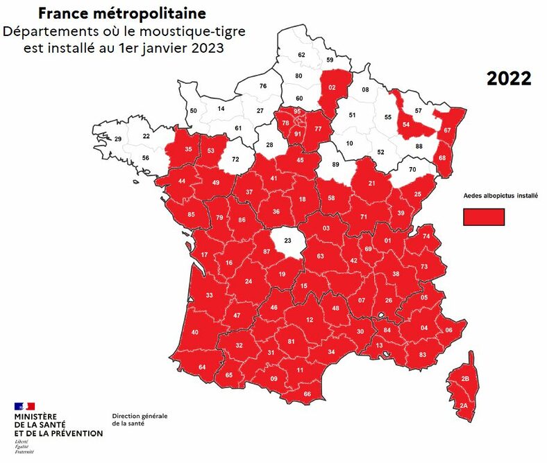 Carte Aedes France