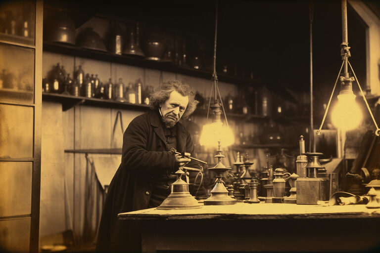 Louis Daguerre dans son studio photo